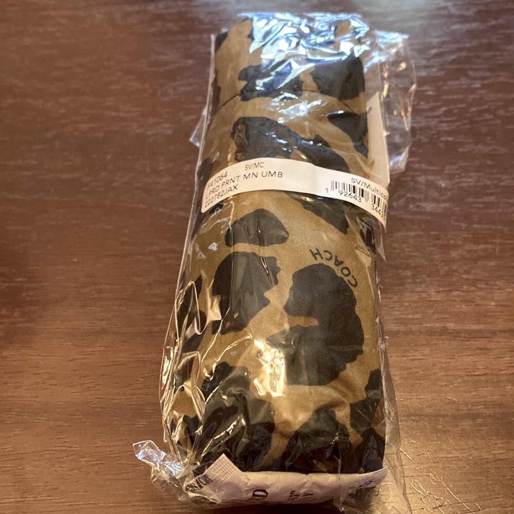 Coach Uv Protection Mini Umbrella In Leopard Print ☂ 🐆